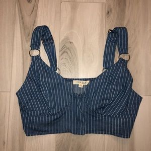 stripped pacsun crop top